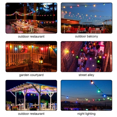 LED户外灯 - HCP099 G40塑料彩泡LED灯串